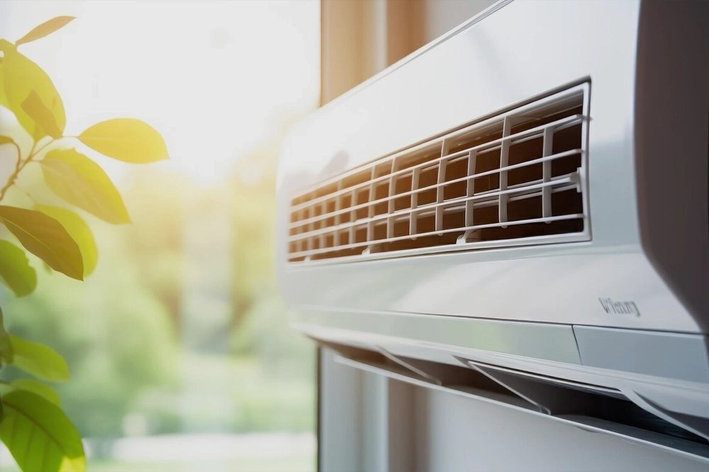 An energy-efficient ductless mini-split mini split providing quiet cooling after being installed in a Tulsa home by Air Dynamics.